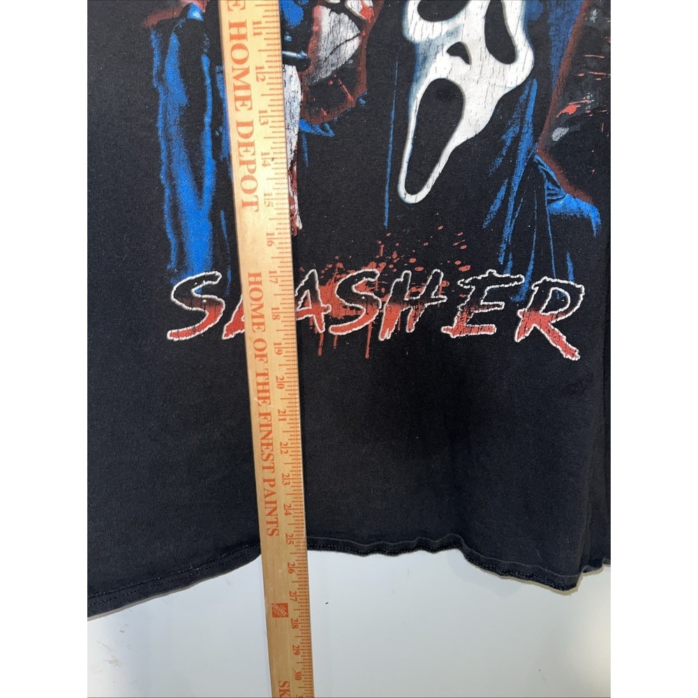 Scream Ghost Face Slasher Horror Movie Black Mineral Wash T-Shirt Large - Picture 3 of 4